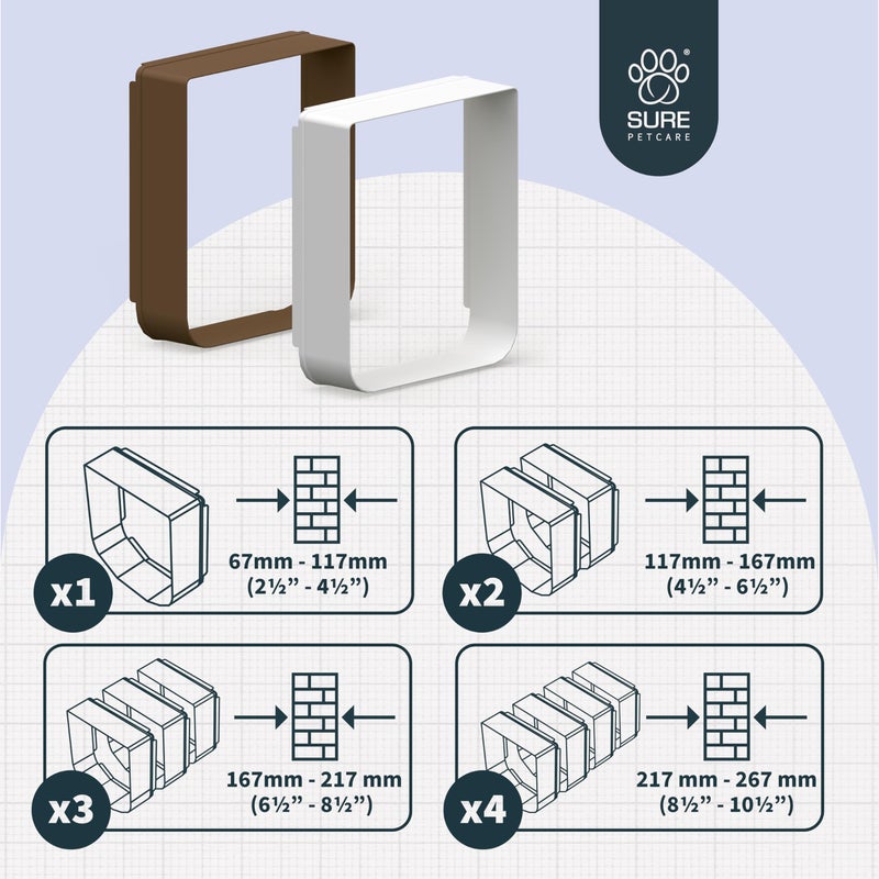 SureFlap Microchip Pet Door Tunnel Extender (White) - Image 3